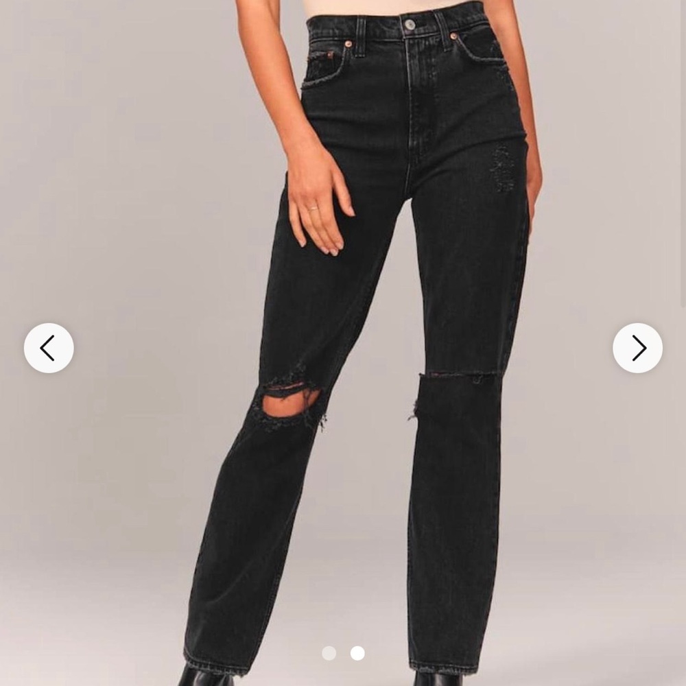 Abercrombie 90s Straight High Rise Jean Curve Love